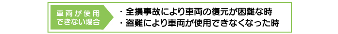 車両が利用できない場合